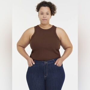 GAP Ribbed Scoopneck Tank Top